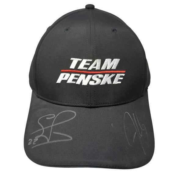 Team Penske Slideback Hat Black One Size Embroidered Signed Puma - Picture 1 of 11
